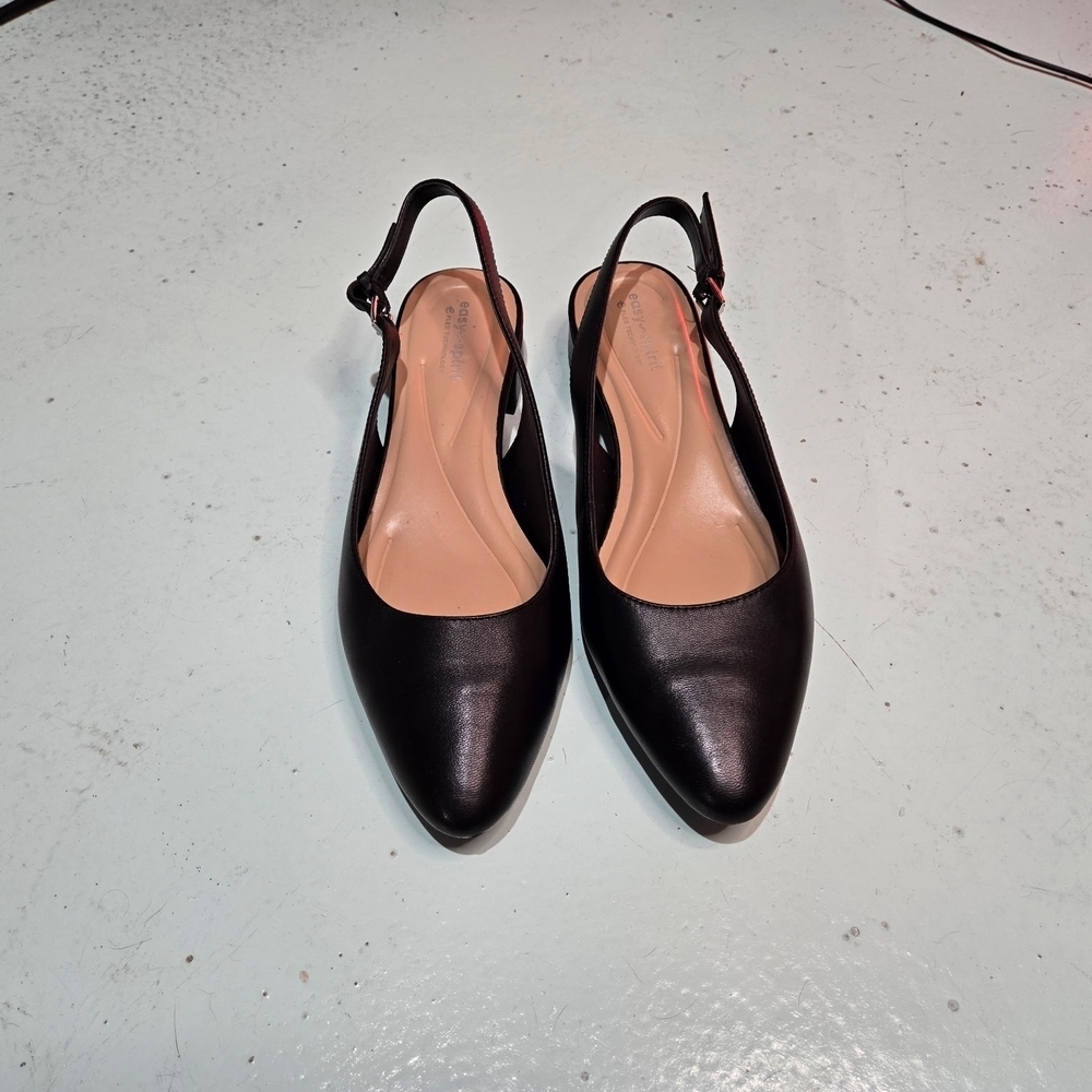 Easy Spirit Black Slingback Heels Size 9.5
